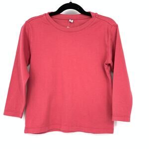 Uniqlo Kids T-Shirt Long Sleeve Crew Neck Girls Size 3-4 Pink